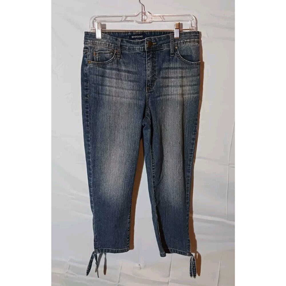 Bandolino Juniors Amy Capri with Ties Denim Jean Pants Size 6